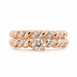Utwo Bridal by Spicer Cole Round Brilliant Cut Diamond Wedding Set