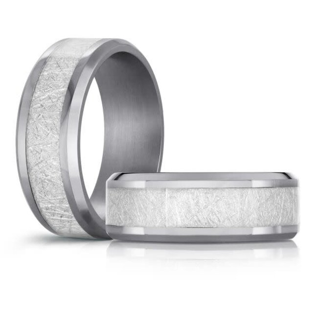 Tantalum & Meteorite 8mm Wedding Band