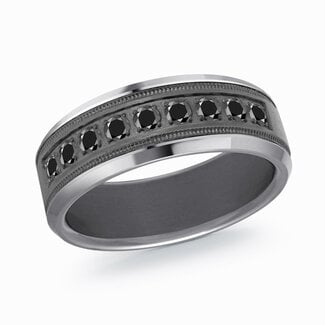 Wedding Bands by Spicer Cole Black Diamond Tantalum 8mm Wedding Band