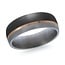 14K Rose Gold & Tantalum Satin 7mm Wedding Band