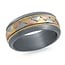 14K Tri-Tone Gold & Tantalum Braided 8.5mm Wedding Band