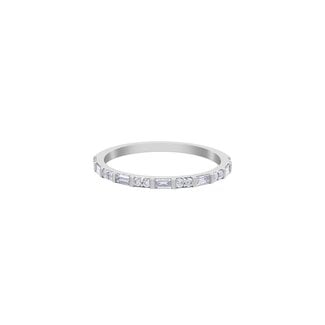 Wedding Bands by Spicer Cole Stackable Baguette & Round Diamond Band