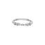 Pear & Round Diamond Band in 14K White Gold