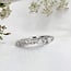 Pear & Round Diamond Band in 14K White Gold