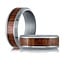 Grey Tantalum & Wood Inlay 8mm Wedding Band