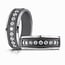 Milgrain Diamond Tantalum 8mm Wedding Band