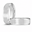Carved Satin Polished Edge Wedding Band in 10K White Gold
