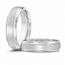 Carved Satin & High Polish Wedding Band in 10K White Gold