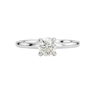 Solitaire Bridal by Spicer Cole Round Diamond Hidden Halo Engagement Ring