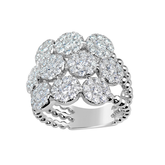 Viva by Spicer Cole Pavé Diamond Cluster Fashion Ring