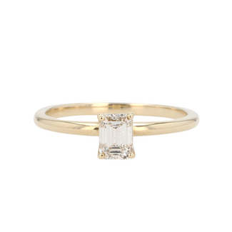 Beyond Round Bridal by Spicer Cole Emerald Cut Diamond Solitaire Engagement Ring