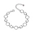 ELLE Swirl Rhodium Plated Oval Link Bracelet