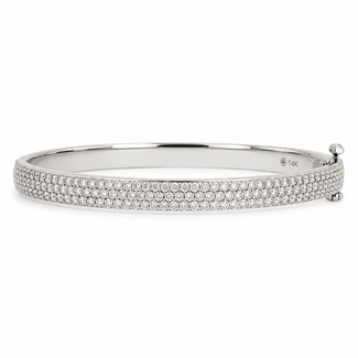 Everyday Diamonds by Spicer Cole Round Brilliant Cut Diamond Pavé Bangle