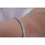 Round Brilliant Cut Diamond Pavé Bangle in 10K White Gold