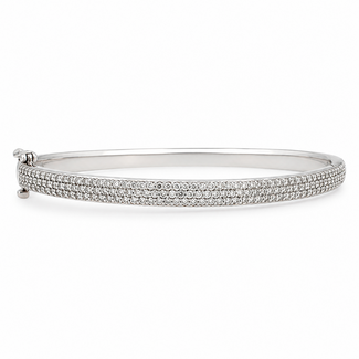 Everyday Diamonds by Spicer Cole Round Brilliant Cut Diamond Pavé Bangle