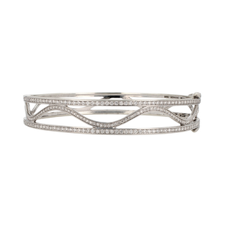 Viva by Spicer Cole Round Brilliant Cut Diamond Open Bangle