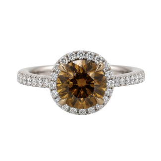 ExtraOrdinary Diamonds by Spicer Cole Fancy Intense Brown Diamond Halo Engagement Ring