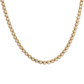 ExtraOrdinary Diamonds by Spicer Cole Round Brilliant Cut Diamond Buttercup Tennis Necklace