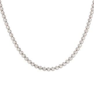ExtraOrdinary Diamonds by Spicer Cole Round Brilliant Cut Diamond Buttercup Tennis Necklace
