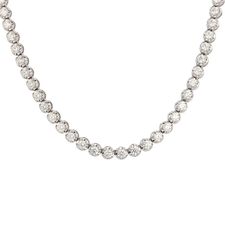 ExtraOrdinary Diamonds by Spicer Cole Round Brilliant Cut Diamond Buttercup Tennis Necklace