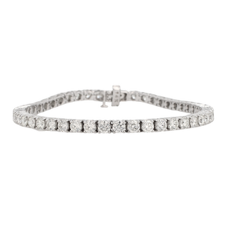 ExtraOrdinary Diamonds by Spicer Cole Round Brilliant Cut Diamond Tennis Bracelet