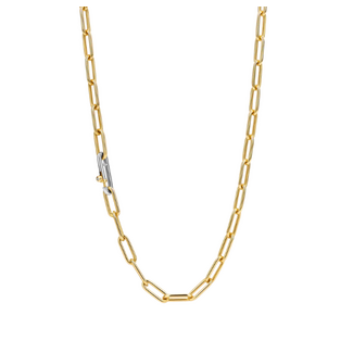 Ti Sento TI SENTO Closed Forever Chain Necklace in Gold Vermeil & Sterling Silver