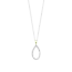 TI SENTO Soft Oval Teardrop Pendant Necklace in Sterling Silver & Gold Vermeil