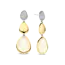 TI SENTO Milky Crystal Drop Earrings in Sterling Silver & Gold Vermeil