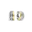 TI SENTO Triple Band Zirconia Hoop Earrings in Sterling Silver & Gold Vermeil