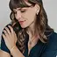 TI SENTO Triple Band Zirconia Hoop Earrings in Sterling Silver & Gold Vermeil