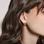 TI SENTO Zirconia Double Earrings in Sterling Silver & Gold Vermeil
