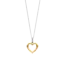 TI SENTO Heart Pendant Necklace in Sterling Silver & Gold Vermeil