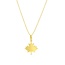 Polished Maple Leaf Necklace in 10K Yellow Gold