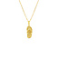 Textured Flip Flop Necklace in 10K Yellow Gold