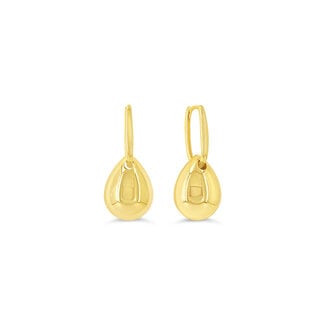 Bella Gold Teardrop Hoop Earrings