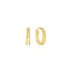 Double Row Hoop Earrings in 10K Yellow Gold