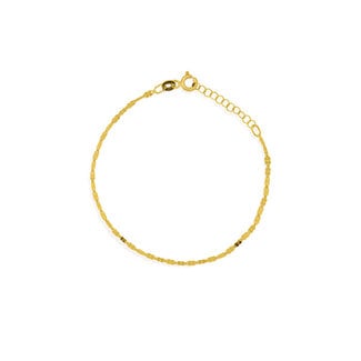 Bella Gold 2mm Flake Buckle Chain Bracelet