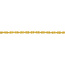 2mm Flake Buckle Chain Bracelet in 10K Yellow Gold