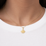 Polished Maple Leaf Necklace in 10K Yellow Gold