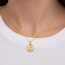 Guardian Angel Medallion Necklace in 10K Yellow Gold