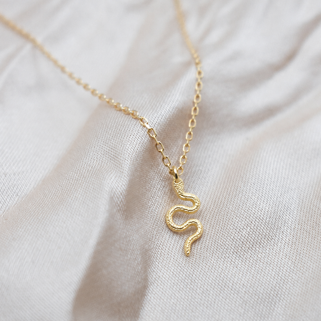 Snake Necklace in 10K Yellow Gold