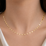 Kite Disc Station Necklace in 10K Yellow Gold