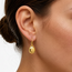 Teardrop Hoop Earrings in 10K Yellow Gold