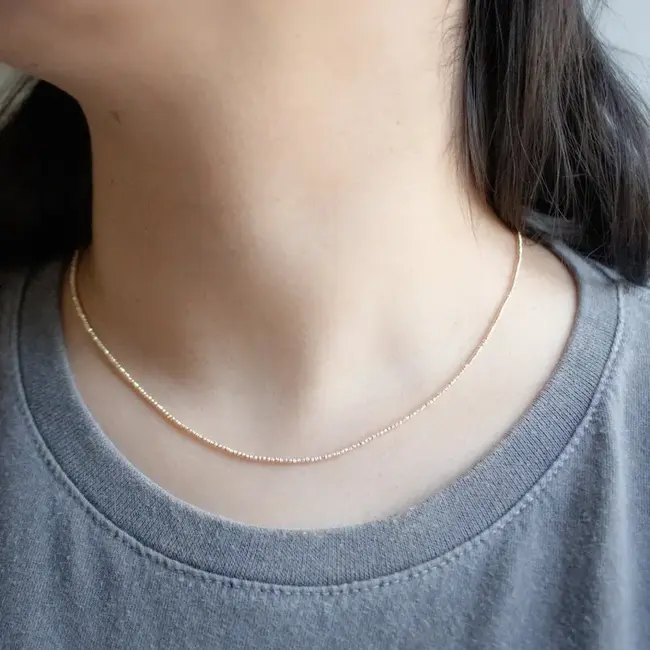 Diamond Cut Ball Chain in 10K Yellow Gold