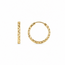Dazzle Diamond Cut Sleeper Hoop Earrings in 10K
