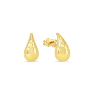 Bella Gold Teardrop Stud Earrings