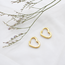 Heart Shaped Huggie Hoop Earrings in 10K Yellow Gold