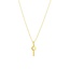 Polished Key Necklace in 10K Yellow Gold