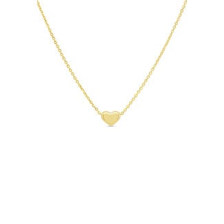 Bella Gold Puffed Heart Necklace