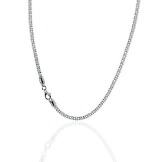 Everyday Silver by Spicer Cole 3.9mm Fancy Diamond-Cut Ice Chain
